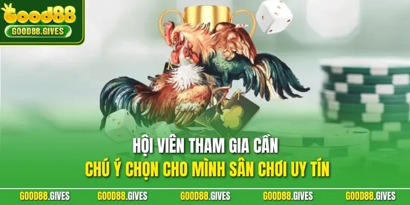Hội viên tham gia cần chú ý chọn cho mình sân chơi uy tín